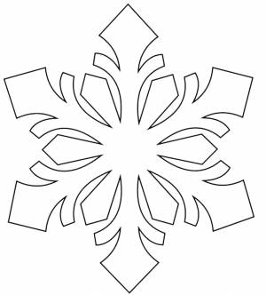 Раскраска снежинка вытынанка