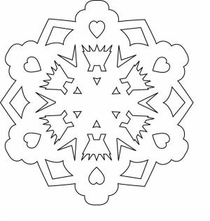 Раскраска Снежинка