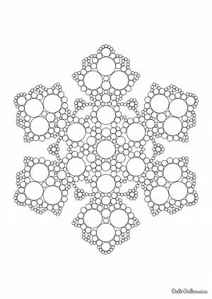 Раскраска Снежинка с узорами