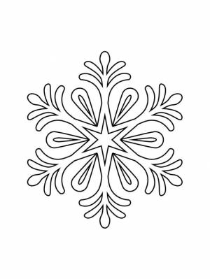 Раскраска Снежинка