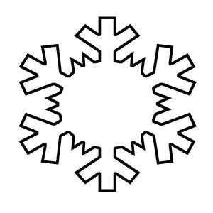 Раскраски Раскраска Просто снежиночка Контур снежинки, Coloring pages for kids