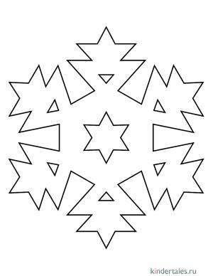 Снежинка простая» раскраска для детей