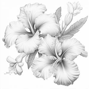 Цветок гибискуса рисунок художника