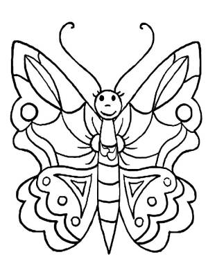 Раскраски Раскраска раскраска простая бабочка Насекомые, Раскраска Бабочки детские раскраски Насекомые
