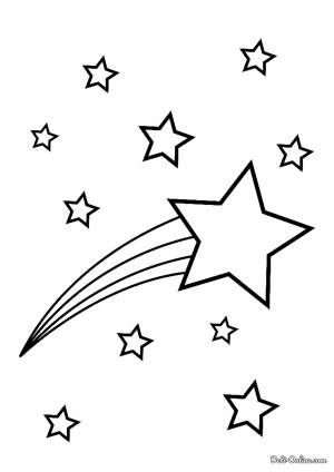 Раскраска Звезда комета