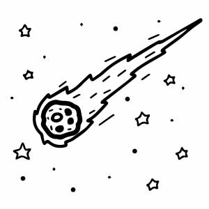 Рисунок карандашом комета