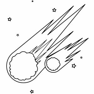 Рисунок карандашом комета