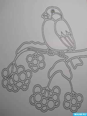 Мастер-класс «Снегирь на ветке рябины»