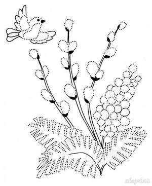 Трафареты ваза мимоза
