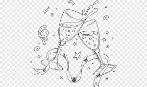 Шампанское Книжка-раскраска Wine Drawing Adult, шампанское, png