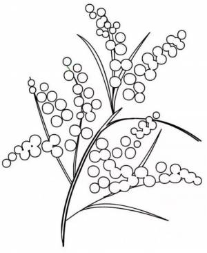 Трафареты ваза мимоза