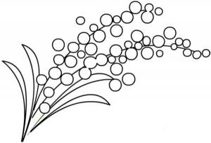 Рисунки раскраски мимоза