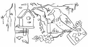 Раскраски скворец раскраска