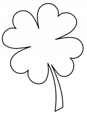 Раскраски клевер, Раскраска Клевер Контуры листьев