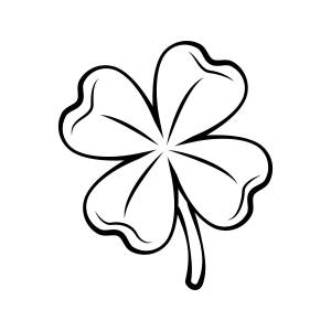 Клевер черно белый рисунок
