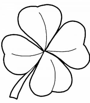 Клевер черно белый рисунок