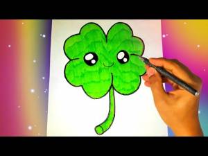 Как нарисовать милый КЛЕВЕР? ЛЕГКИЕ РИСУНКИ ДЛЯ ДЕТЕЙ