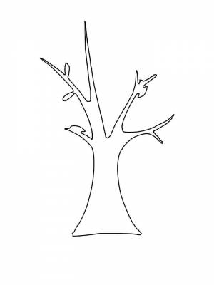 Раскраска Дерево без листьев картинка в формате  для детей