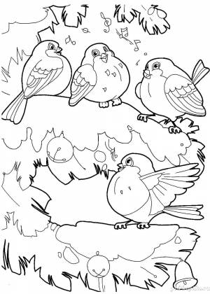 Раскраски Зимний лес