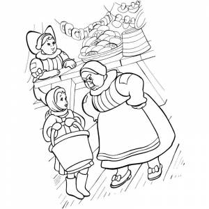 Раскраска по сказке 12 месяцев