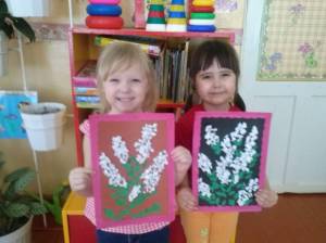 Аппликация «Черемуха душистая»