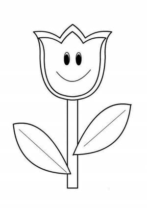 Раскраски, Веселый тюльпан