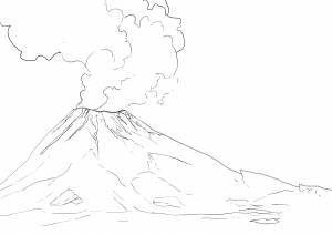 Зарисовка вулкана