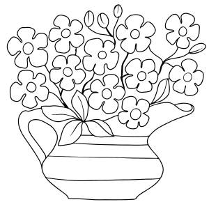 Раскраска букет незабудок