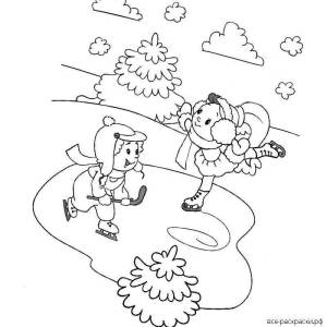 Раскраски Осторожно тонкий лед для детей в доу