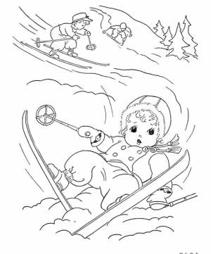 Раскраски Осторожно тонкий лед для детей