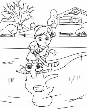 Раскраски Безопасность на льду в зимний период для детей