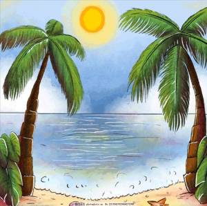 Море пальмы белый песок