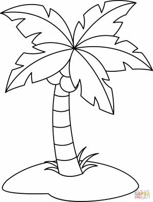 Раскраска Пальма