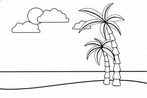 Шаблон море рисунок