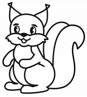 Белка раскраска новогодняя