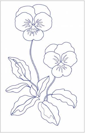 Схемы вышивки гладью фиалки