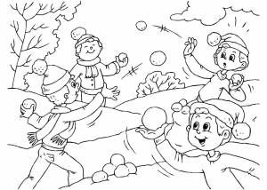 Раскраски Зимние забавы