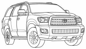 Раскраска Toyota Sequoia