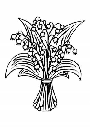 Ландыш раскраска