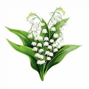 Цветочный рисунок ландыша