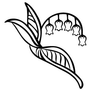 Раскраски ландыш, Раскраска развивающие цветок ландыш рисуем по линиям обведи по точкам не отрывая руки развивающие