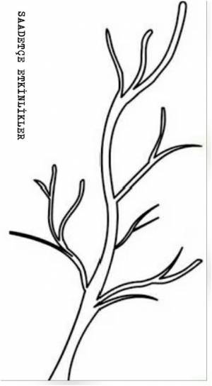 Ветка дерева раскраска