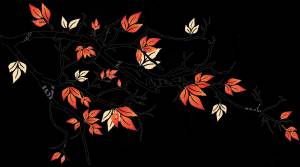 Ветка дерева с листьями рисунок