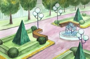 Парки Срисовки Легкие Пошаговые