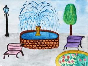 Картинки нарисованного парка