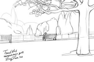 Осенний пейзаж, Пейзажи, Рисовать