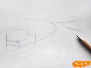 Как нарисовать осенний парк карандашом поэтапно