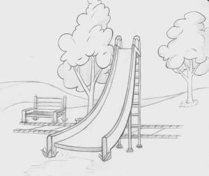 Картинки парк для детей раскраска