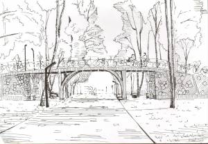 Парк рисунок карандашом