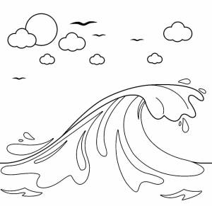 Раскраски Волны для детей